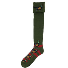  Green & Red Pheasant Adult Shooting/Walking Socks