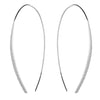 Sterling Silver Diamond Cut Tapered Bar Earrings