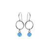 Angelica Loop & Drop Blue Opal Earrings