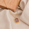 Natural Amethyst  Gold Plated Necklaces