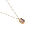 Natural Amethyst  Gold Plated Necklaces