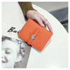 Geniune Leather Classic Purse - ORANGE