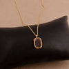 Natural Amethyst  Gold Plated Necklaces