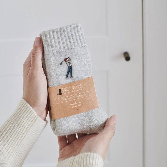 Golfer Sports Lover Wool Socks