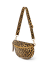 Italian Leather Leopard Print Crossbody Bum Bag