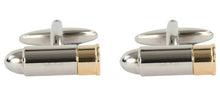  2 Tone Bullet Cufflinks