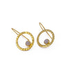 Rainbow Moonstone Earring June Birthstone Textured Earrings