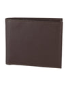 Brown Leather Wallet, RFID Lining, ID Partition & Coin Pouch
