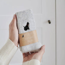  Black and White Cat Wool Socks