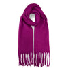 Chunky Wool Blend Fluffy Scarf - CERISE