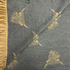 Highland Cow Print Cashmere Blend Scarf/Wrap - Camel/Grey