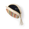 Italian Genuine Leather & Raffia Round Crossbody Bag