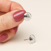 Sterling Silver Mini Hammered Disc Stud Earrings