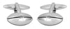 Rugby Ball Rhodium Plated Cufflinks