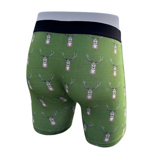 Mens Gamekeeper Green Stag Boxers