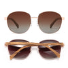 CLEO Bloom - Rose Gold Metal Frame l Brown Gradient Lens l Walnut Arms