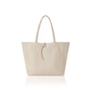 Italian Handmade Genuine Leather Oversized Tote Bag - Cream