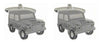 Grey Land Vehicle Rhodium Plated Cufflinks