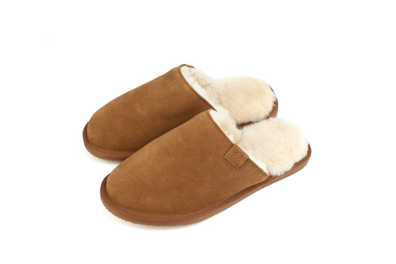 Ellis Mens Sheepskin Lined Slipper Mule