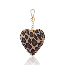  Italian Handmade Genuine Leather Heart Keyring Keychain