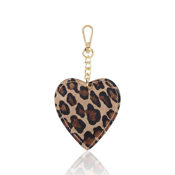 Italian Handmade Genuine Leather Heart Keyring Keychain
