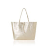 Italian Handmade Genuine Leather Oversized Tote Bag - BLACK