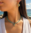 18ct Gold Plated Turquoise Beads Necklace
