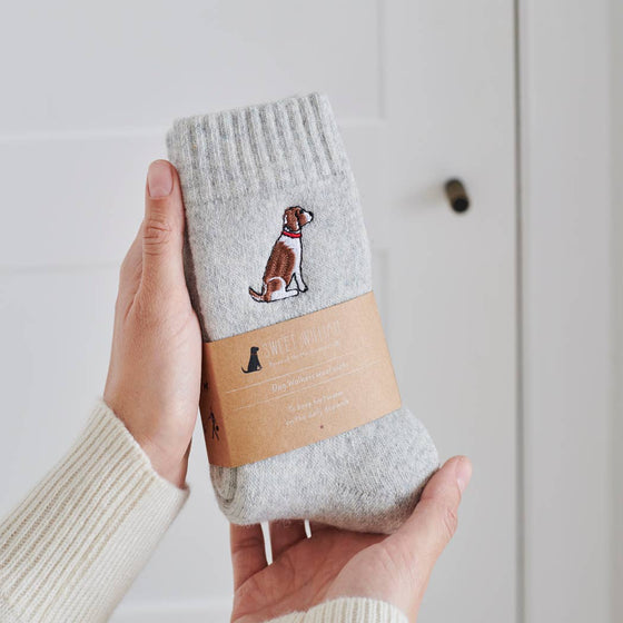 Dog Walking Socks - Springer Spaniel (Liver & White)