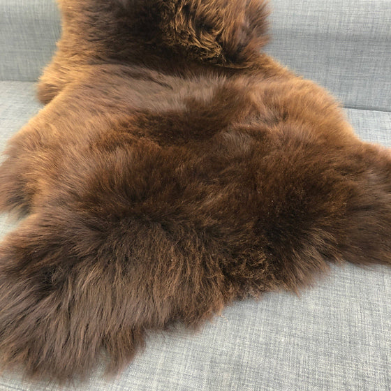 Natural British Brown Sheepskin Rug Hygge Nordic Decor