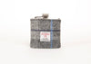 6oz Harris Tweed Hip Flask - Grey Tartan - HT26