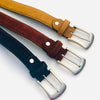 Womens' Suede Leather Belt #BL36-Chocolate Brown