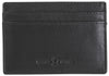 Black Leather Slim Card Holder with RFID lining