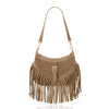 Italian Premium Suede Fringe Shoulder Crossbody Bag
