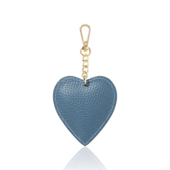 Italian Handmade Genuine Leather Heart Keyring Keychain