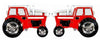 Red Tractor Rhodium Plated Cufflinks