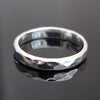 Unisex Narrow Silver Band Ring | Dimpled Sterling Silver