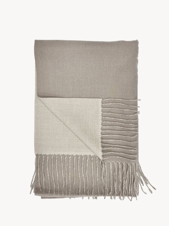 Cashmere Blend Reversible two tone coloured plain Scarf
