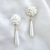 Etta Cluster Pearls and Long Elegant Pearl Earrings
