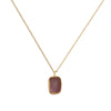 Natural Amethyst  Gold Plated Necklaces