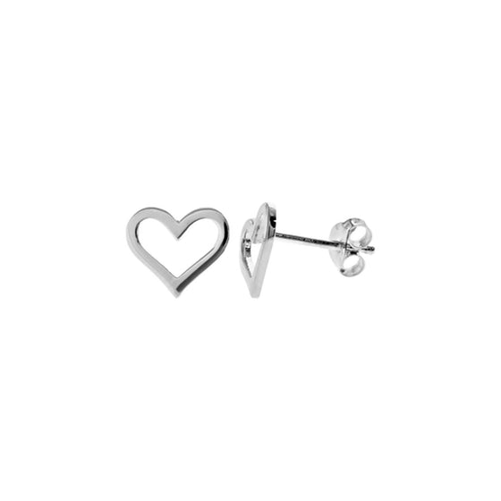 Sterling Silver Heart Studs