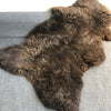 Natural British Brown Sheepskin Rug Hygge Nordic Decor