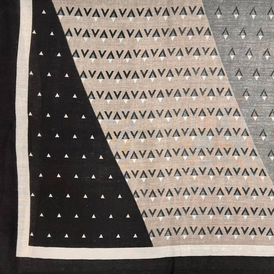 Large V shape Pattern Viscose Scarf