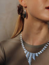 Silver Leaf Drop Earrings