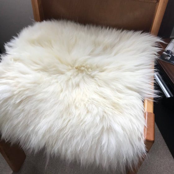 British Sheepskin Seat Cover Ivory Cream White