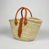 Mini French Market Basket Leather Buckle Straw Bag