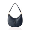 Italian Genuine Leather Crescent Shoulder Bag-Two Straps