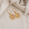 Raw Citrine Drop Earring Natural Gemstone Dangle Earrings