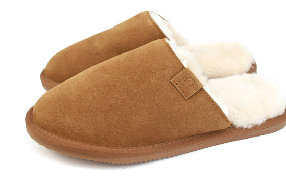 Ellis Mens Sheepskin Lined Slipper Mule
