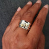 Gold Heart Sterling Silver Spinner Ring
