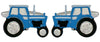 Blue Tractor Rhodium Plated Cufflinks